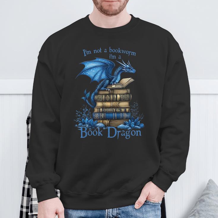 Bookworm I'm a Book Dragon Fantasy Reader Bookish Sweatshirt Gifts for Old Men Bookworm I'm a Book Dragon Fantasy Reader Bookish Sweatshirt Gifts for Old Men