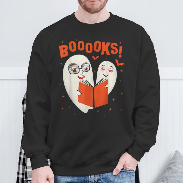 Booooks Boo Ghost Book Library Halloween Students Teachers Men Women Kids Sweatshirt Gifts for Old Men Booooks Boo Ghost Book Library Halloween Students Teachers Men Women Kids Sweatshirt Gifts for Old Men