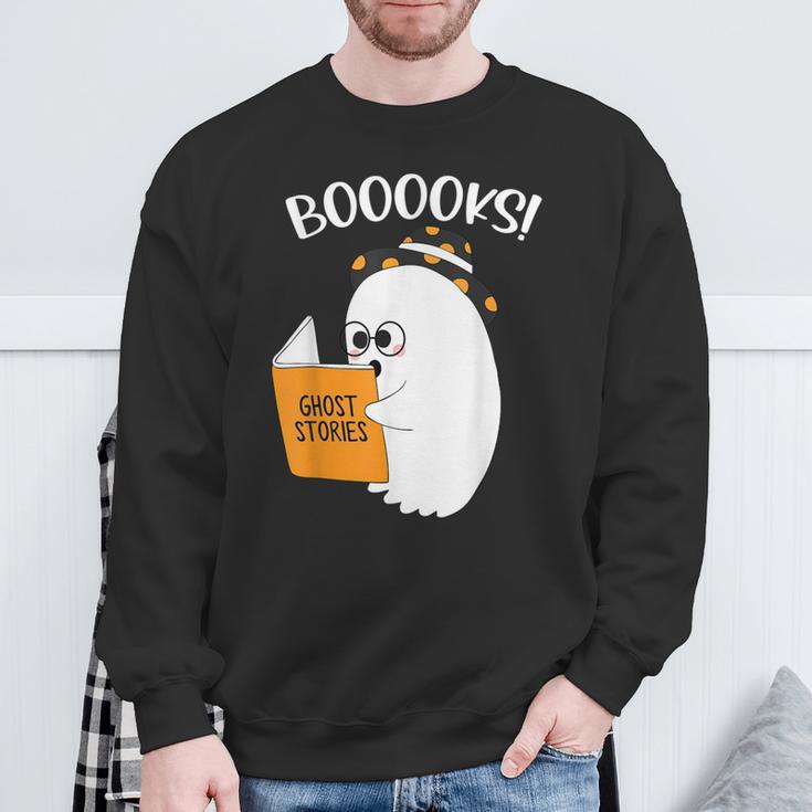 Booooks Ghost Reading Books Halloween Teacher Gift For Men Women Sweatshirt Gifts for Old Men Booooks Ghost Reading Books Halloween Teacher Gift For Men Women Sweatshirt Gifts for Old Men
