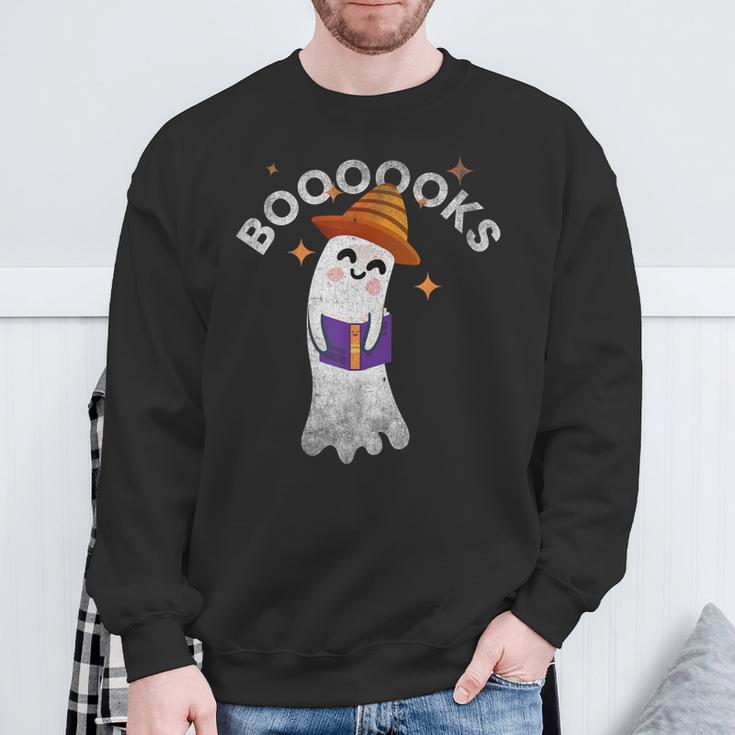 Boooooks Halloween Ghost Reading Book For Teacher & Student For Men Women Kids Sweatshirt Gifts for Old Men Boooooks Halloween Ghost Reading Book For Teacher & Student For Men Women Kids Sweatshirt Gifts for Old Men