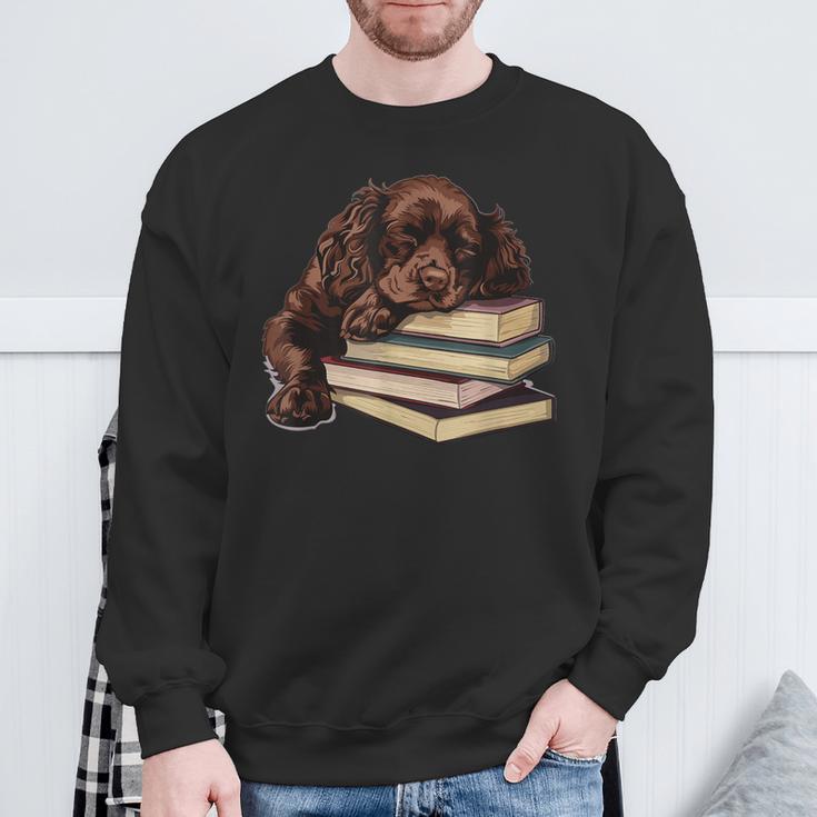 Boykin Spaniel Books Dog Breed Graphic Sweatshirt Gifts for Old Men