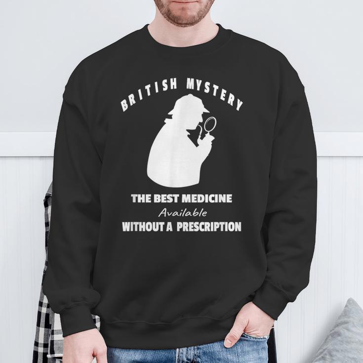 British Mystery Books Reader Crime Suspense Reading Lover Sweatshirt Gifts for Old Men