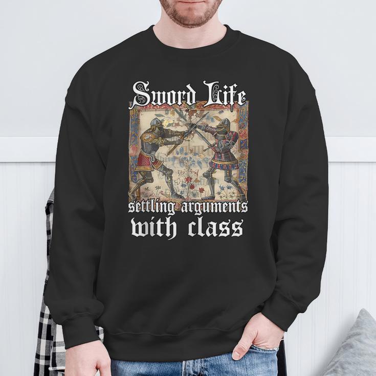 Buhurt Book Of Hours – Epic Knight Fight In Armor Buhurt Sweatshirt Gifts for Old Men