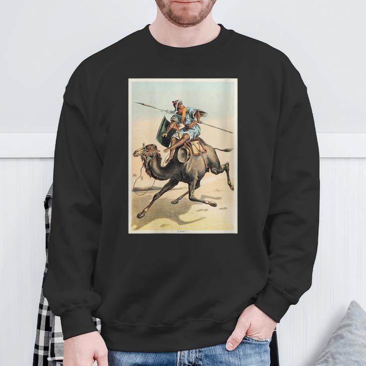 Camel Johnson's Household Book Nature African Muslim Warrior Sweatshirt Gifts for Old Men