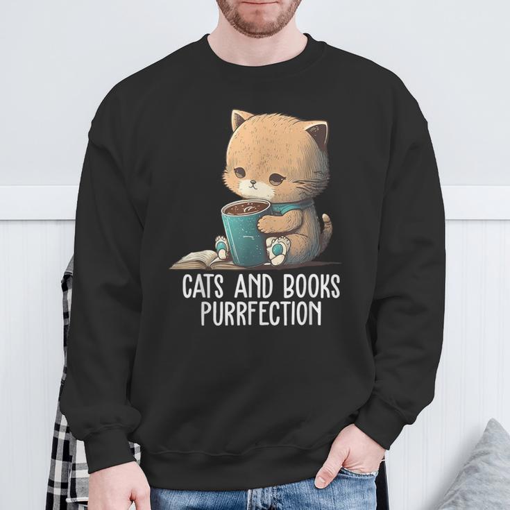 Cats And Books Purrfection Book Lover Book Nerd Librarian Sweatshirt Gifts for Old Men Cats And Books Purrfection Book Lover Book Nerd Librarian Sweatshirt Gifts for Old Men