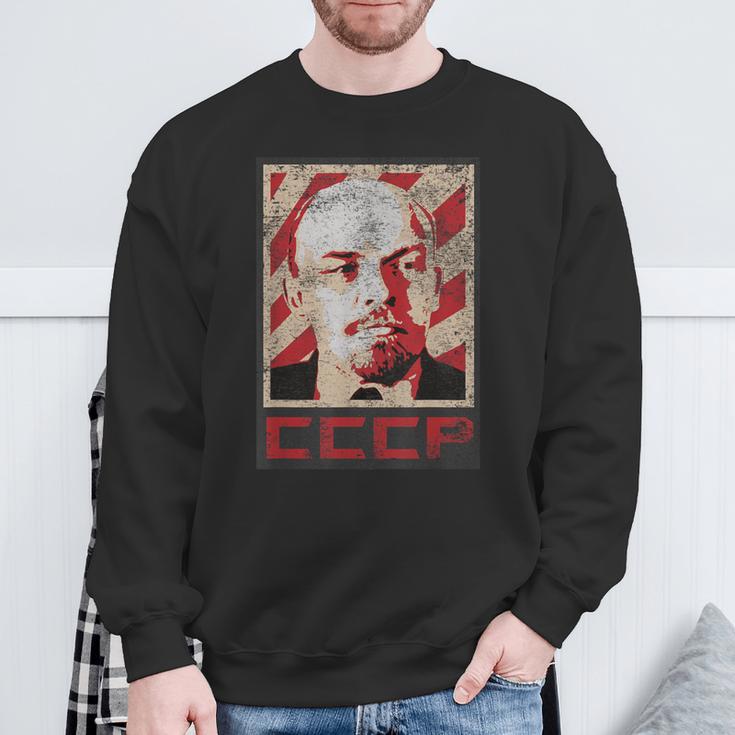 Cccp ソビエト連邦 レトロ ロシア レーニン ビンテージスタイル スウェットシャツ 高齢者への贈り物