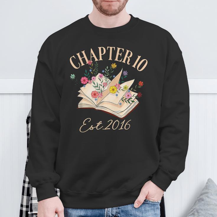 Chapter 10 Years Old For Book Lover 10th Birthday Bookworm Sweatshirt Gifts for Old Men