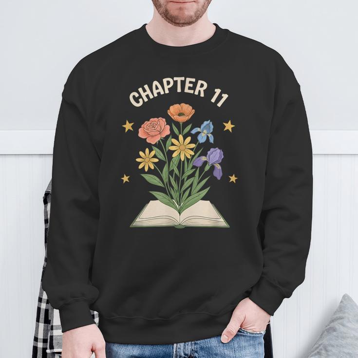 Chapter 11 Floral Book Birthday Reading Lover Sweatshirt Gifts for Old Men