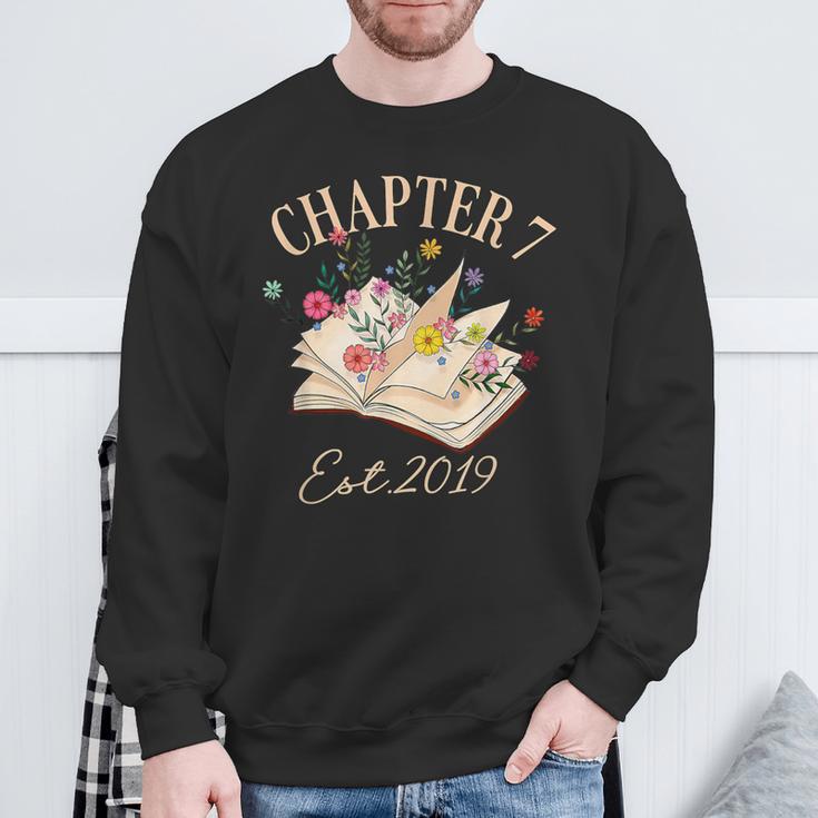 Chapter 7 Years Old For Book Lover 7th Birthday Bookworm Sweatshirt Gifts for Old Men