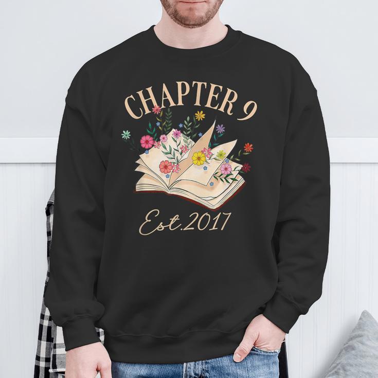 Chapter 9 Years Old For Book Lover 9th Birthday Bookworm Sweatshirt Gifts for Old Men