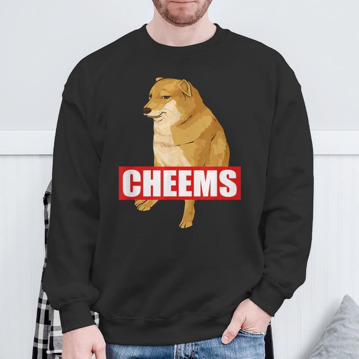 Cheems Dog おもしろ柴犬ダンクミーム スウェットシャツ 高齢者への贈り物