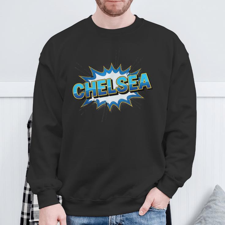 Chelsea Comic Book Style Splash Sweatshirt Gifts for Old Men