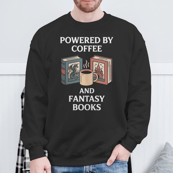 Coffee And Fantasy Books Magical Reading Time Sweatshirt Gifts for Old Men
