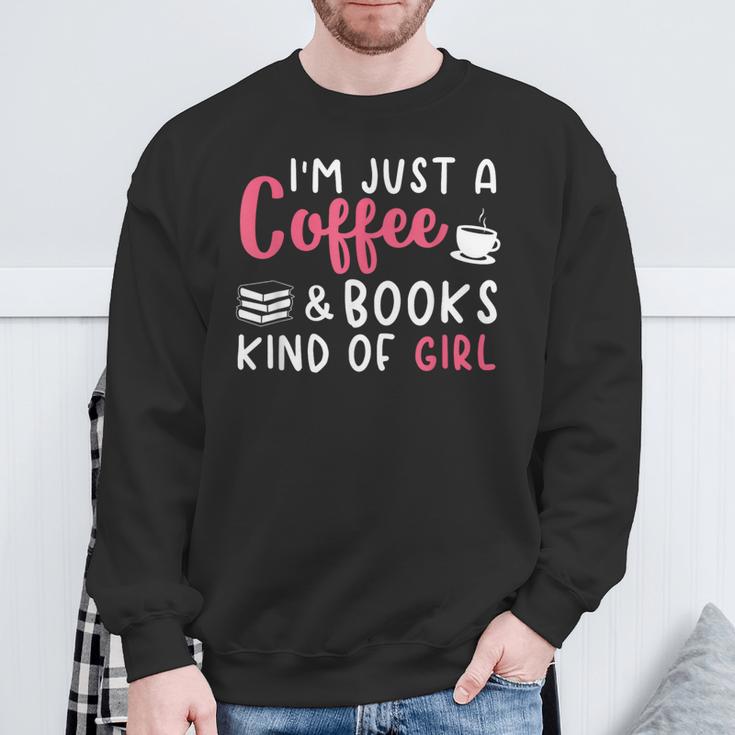 Coffee Lover Saying For Women Book Reading Club Librarian Sweatshirt Gifts for Old Men