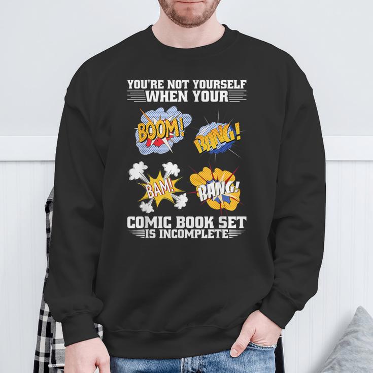 Comic Book Collecting Gear Collection Comics Collector Sweatshirt Gifts for Old Men