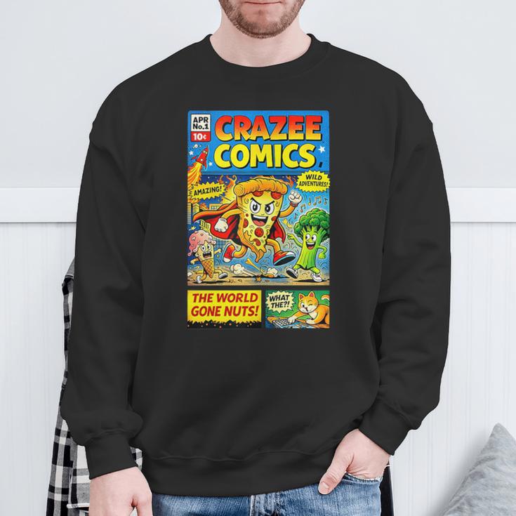 Comic Reader Comic Book Merch Vintage Reading Comic Books Sweatshirt Gifts for Old Men