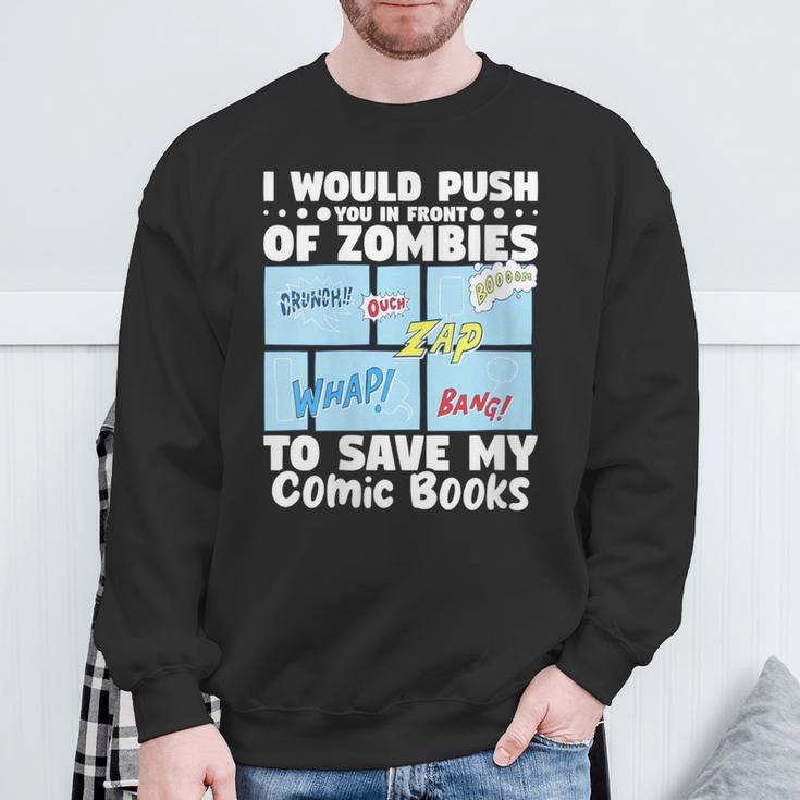 Comics Collecting Book Collector Guide Comics Lover Sweatshirt Gifts for Old Men
