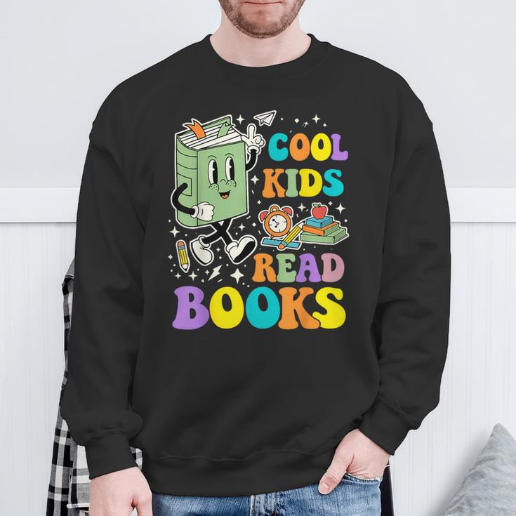 Cool Kids Read Books Teacher Bookworm Librarian Book Lover Sweatshirt Gifts for Old Men