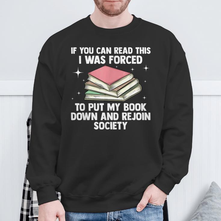 Cool Librarian Art For Men Women Novel Book Nerd Library Sweatshirt Gifts for Old Men