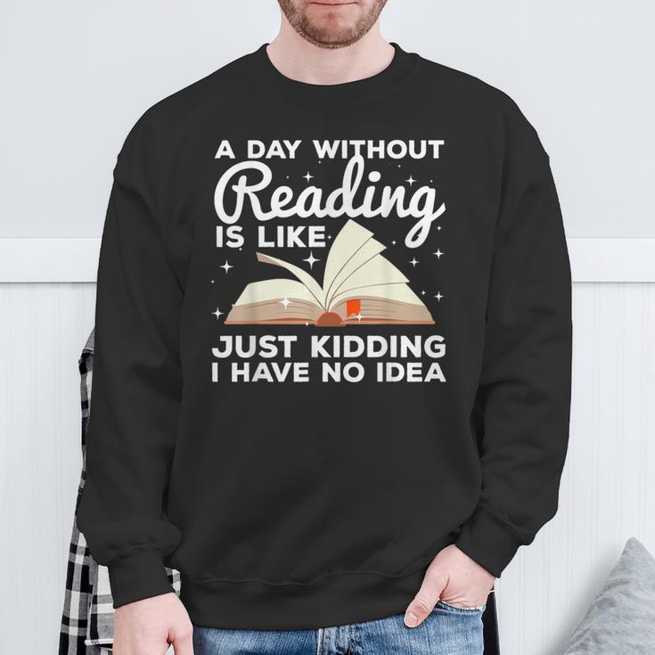 Cool Reading For Men Women Kids Bookworm Teacher Book Reader Sweatshirt Gifts for Old Men
