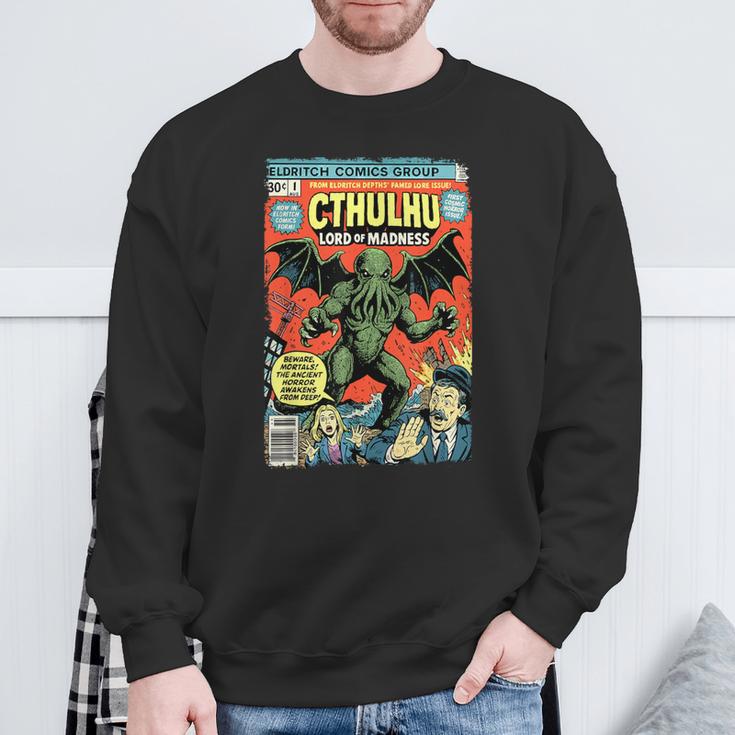 Cthulhu Lord Of Madness Vintage Comic Book Cover Sweatshirt Gifts for Old Men