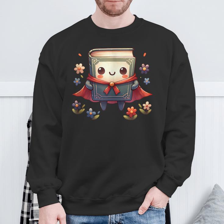Cute Book Super Hero Reading Superhero Sweatshirt Gifts for Old Men Cute Book Super Hero Reading Superhero Sweatshirt Gifts for Old Men