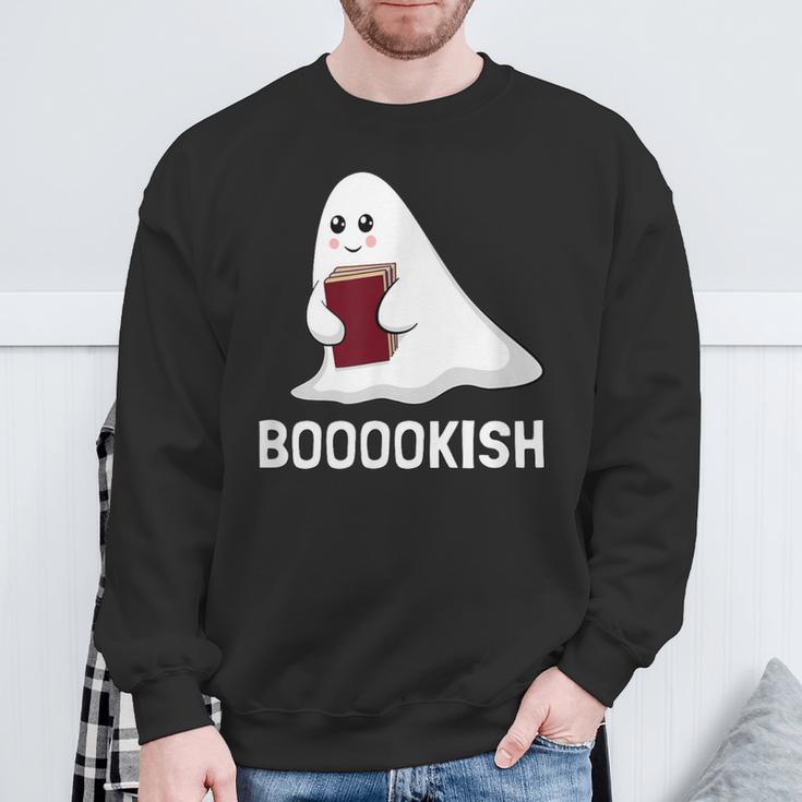 Cute Bookish Halloween Ghost Readers And Book Lovers Sweatshirt Gifts for Old Men