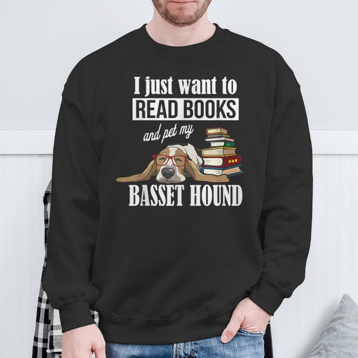 Cute Kids Read Books & Pet My Basset Hound Dog Lover Sweatshirt Gifts for Old Men Cute Kids Read Books & Pet My Basset Hound Dog Lover Sweatshirt Gifts for Old Men