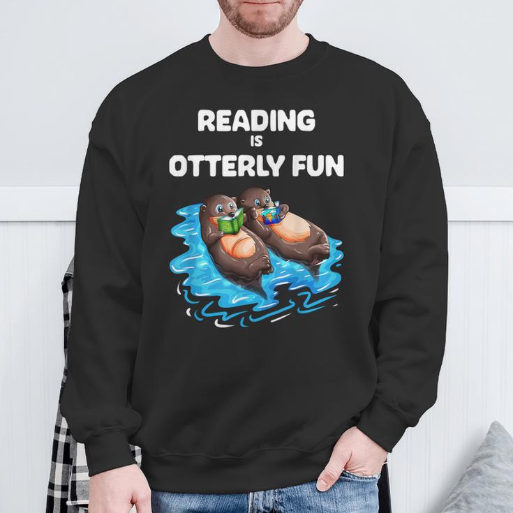 Cute Otter Reading Book Two Otter Reading Is Otterly Fun Sweatshirt Gifts for Old Men