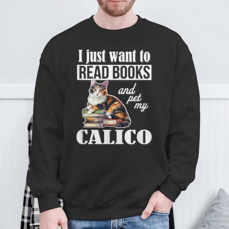 Cute Read Books Calico Cat Lover For Men Women Girls Kids Sweatshirt Gifts for Old Men Cute Read Books Calico Cat Lover For Men Women Girls Kids Sweatshirt Gifts for Old Men