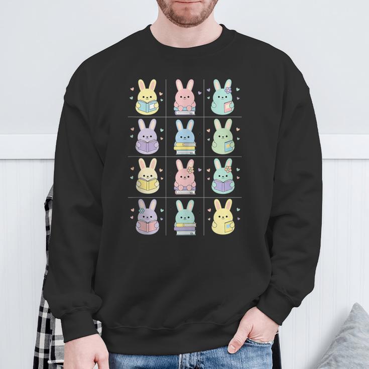 Cute Reading Bunny Book Lover Literary Woodland Animals Sweatshirt Gifts for Old Men Cute Reading Bunny Book Lover Literary Woodland Animals Sweatshirt Gifts for Old Men