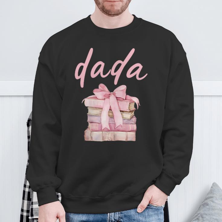 Dada Book First Chapter Birthday Girl Coquette Bow Matching Sweatshirt Gifts for Old Men