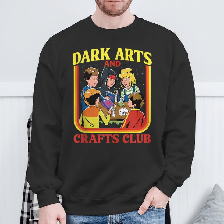 Dark Arts And Crafts Club Retro Witchy Book Cover Sweatshirt Gifts for Old Men