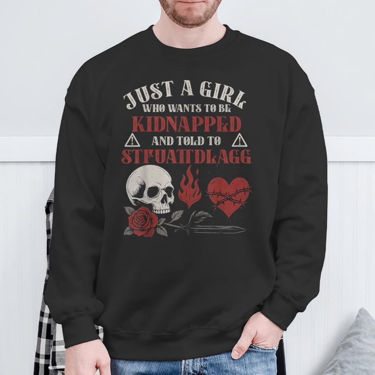 Dark Romance Smutt Books Merch STFUATTDLAGG Kidnapped Sweatshirt Gifts for Old Men