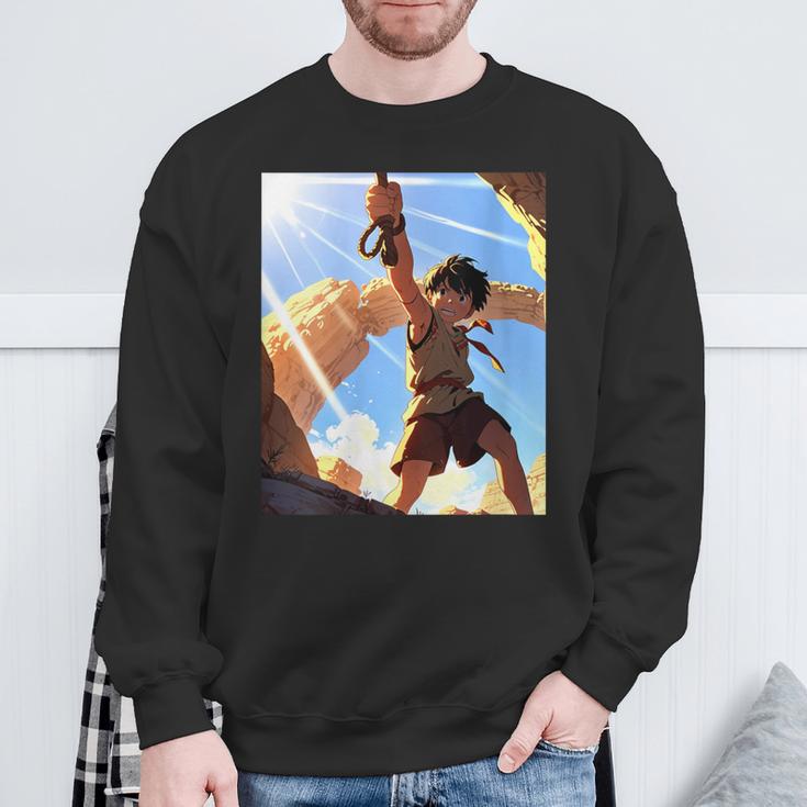 David And Goliath Bible Book Samuel King David Anime Manga Sweatshirt Gifts for Old Men David And Goliath Bible Book Samuel King David Anime Manga Sweatshirt Gifts for Old Men