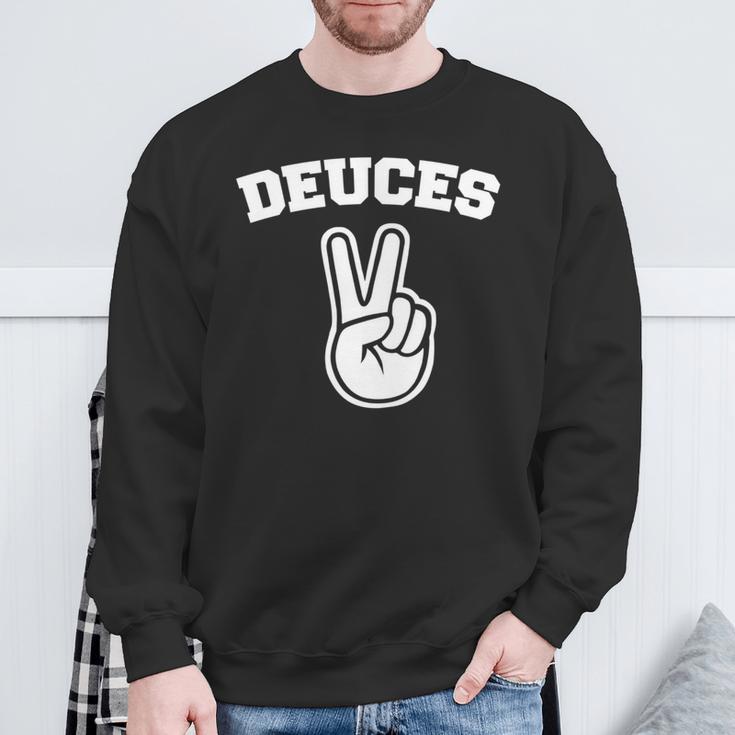 Deuces Finger Deuces 長袖tシャツ スウェットシャツ 高齢者への贈り物