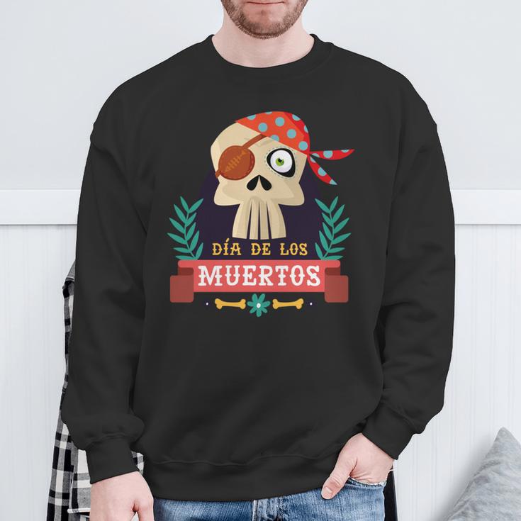 Dia De Los Muertos Piratekull Day Of Dead ギフト 長袖tシャツ スウェットシャツ 高齢者への贈り物