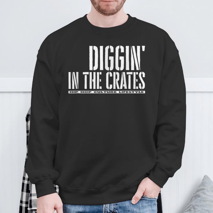 Diggin In In The Cates レコードボックス スウェットシャツ 高齢者への贈り物
