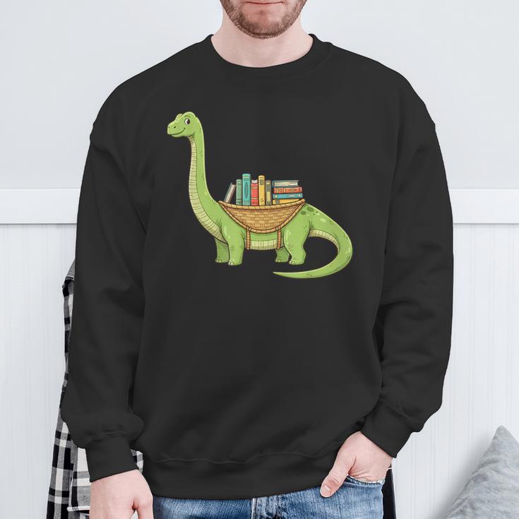 Dinosaur Librarian Book Lover Reading Brontosaurus Sweatshirt Gifts for Old Men Dinosaur Librarian Book Lover Reading Brontosaurus Sweatshirt Gifts for Old Men