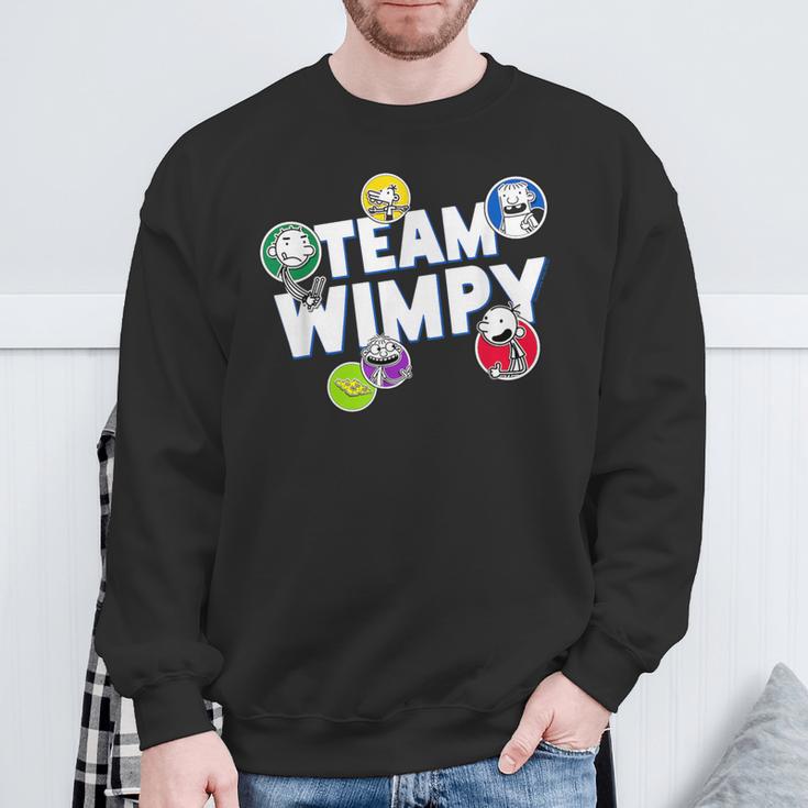 DOAWK Colorful Team Wimpy Sticker Collage Book Series Sweatshirt Gifts for Old Men DOAWK Colorful Team Wimpy Sticker Collage Book Series Sweatshirt Gifts for Old Men