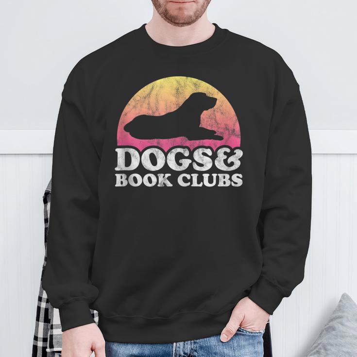 Dogs And Book Clubs Or Women's Dog And Book Club Sweatshirt Gifts for Old Men