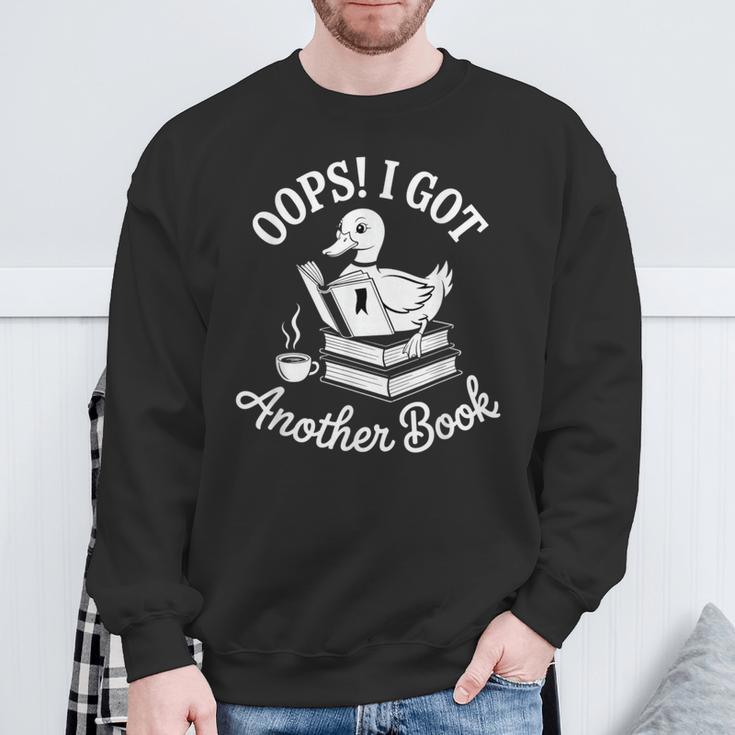Duck Reader Oops I Got Another Book Sweatshirt Gifts for Old Men Duck Reader Oops I Got Another Book Sweatshirt Gifts for Old Men