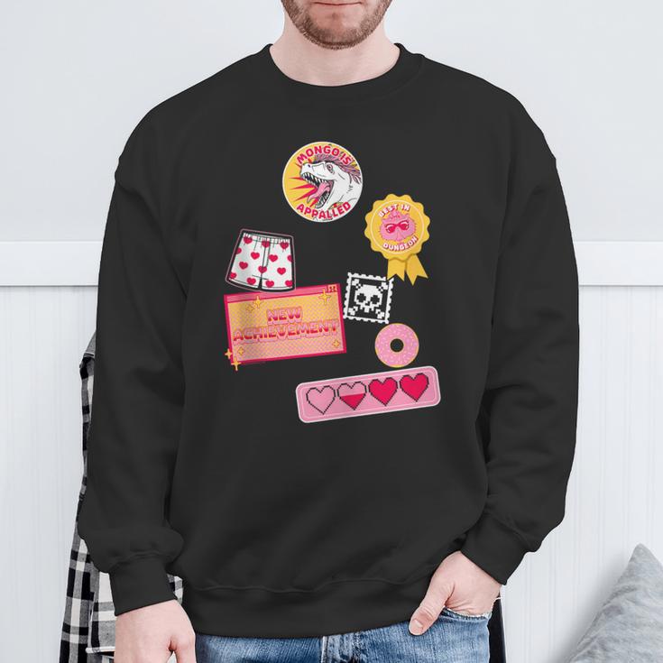 Dungeon Crawler Carl Colorful Sticker Collage LitRPG Book Sweatshirt Gifts for Old Men
