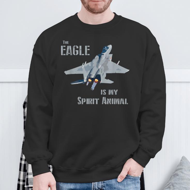 The Eagle Is Mypirit Animal F-15 戦闘機 飛行機 スウェットシャツ 高齢者への贈り物