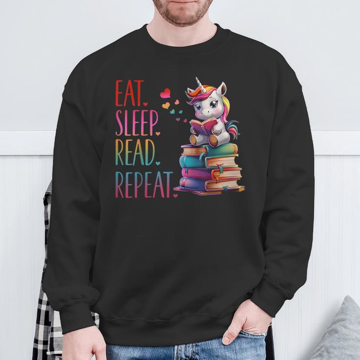 Eat Sleep Read Repeat Unicorn Read Book Reading Lovers Kids Sweatshirt Gifts for Old Men Eat Sleep Read Repeat Unicorn Read Book Reading Lovers Kids Sweatshirt Gifts for Old Men