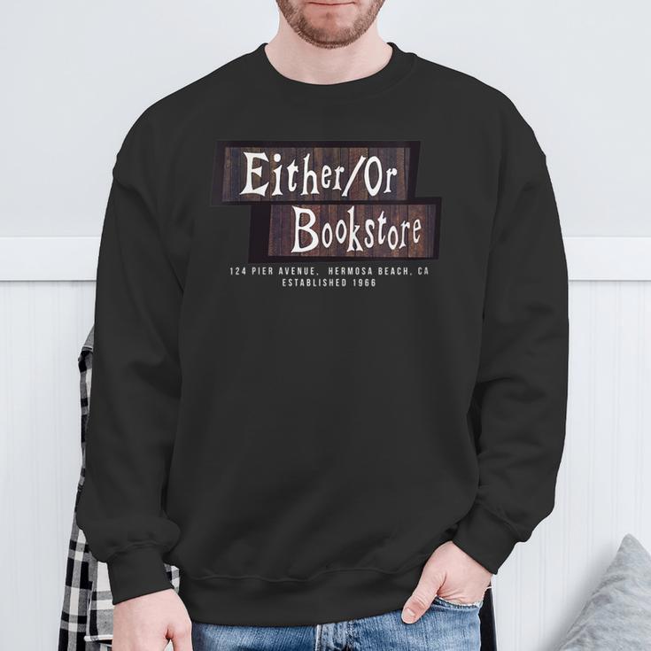 EitherOr Bookstore Sweatshirt Gifts for Old Men