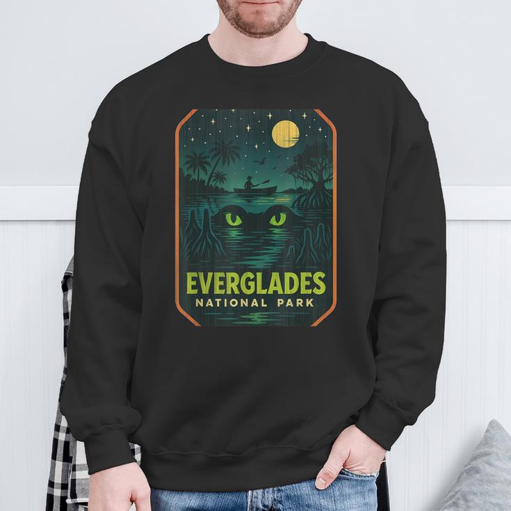 Everglades ナイトパドルシャツ 月光カヌー マングローブ スウェットシャツ 高齢者への贈り物
