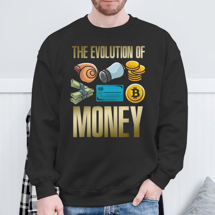 Evolution Of Money お金の進化 ビットコインプランb 暗号通貨btc ホドル スウェットシャツ 高齢者への贈り物