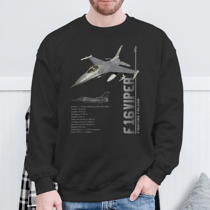 F-16 バイパー ファイティング ファルコン ジェット戦闘機仕様 スウェットシャツ 高齢者への贈り物