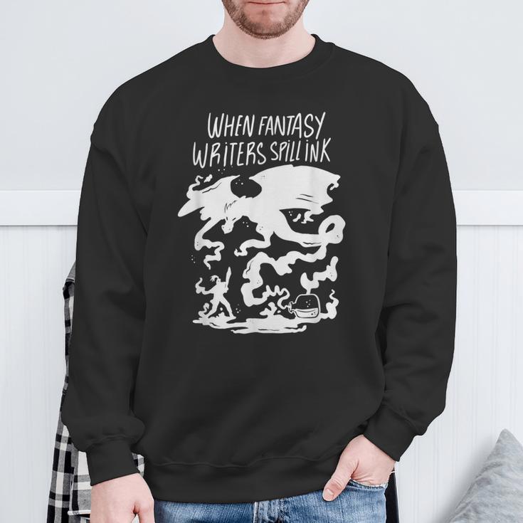 Fairytale & Sagen Book Author Fantasy Inkfleck Dragon Fans Sweatshirt Gifts for Old Men